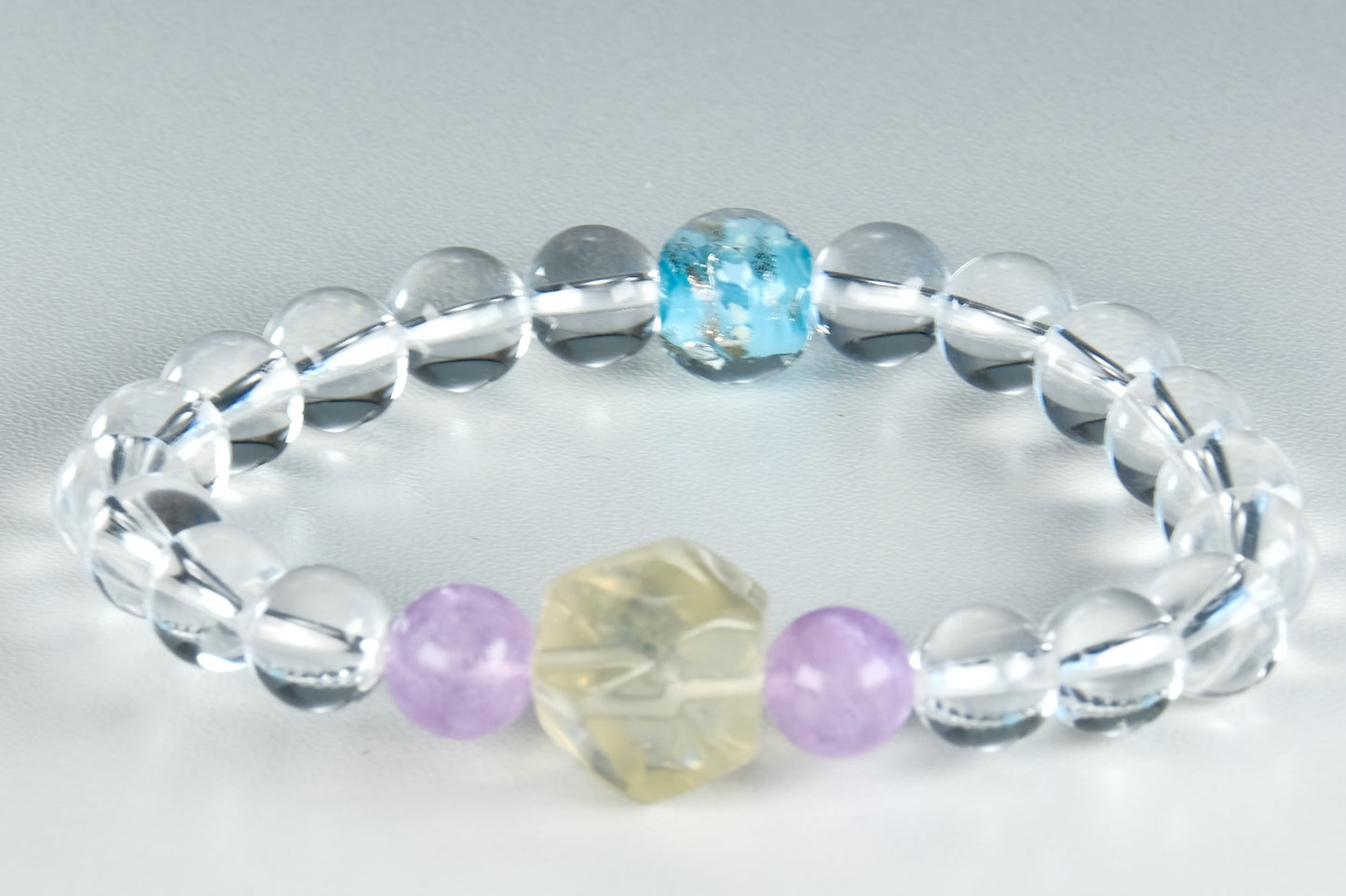 Natural Clear Quartz&Citrine Bracelet PROSPERITY•POSITIVE ENERGY• CREATIVITY