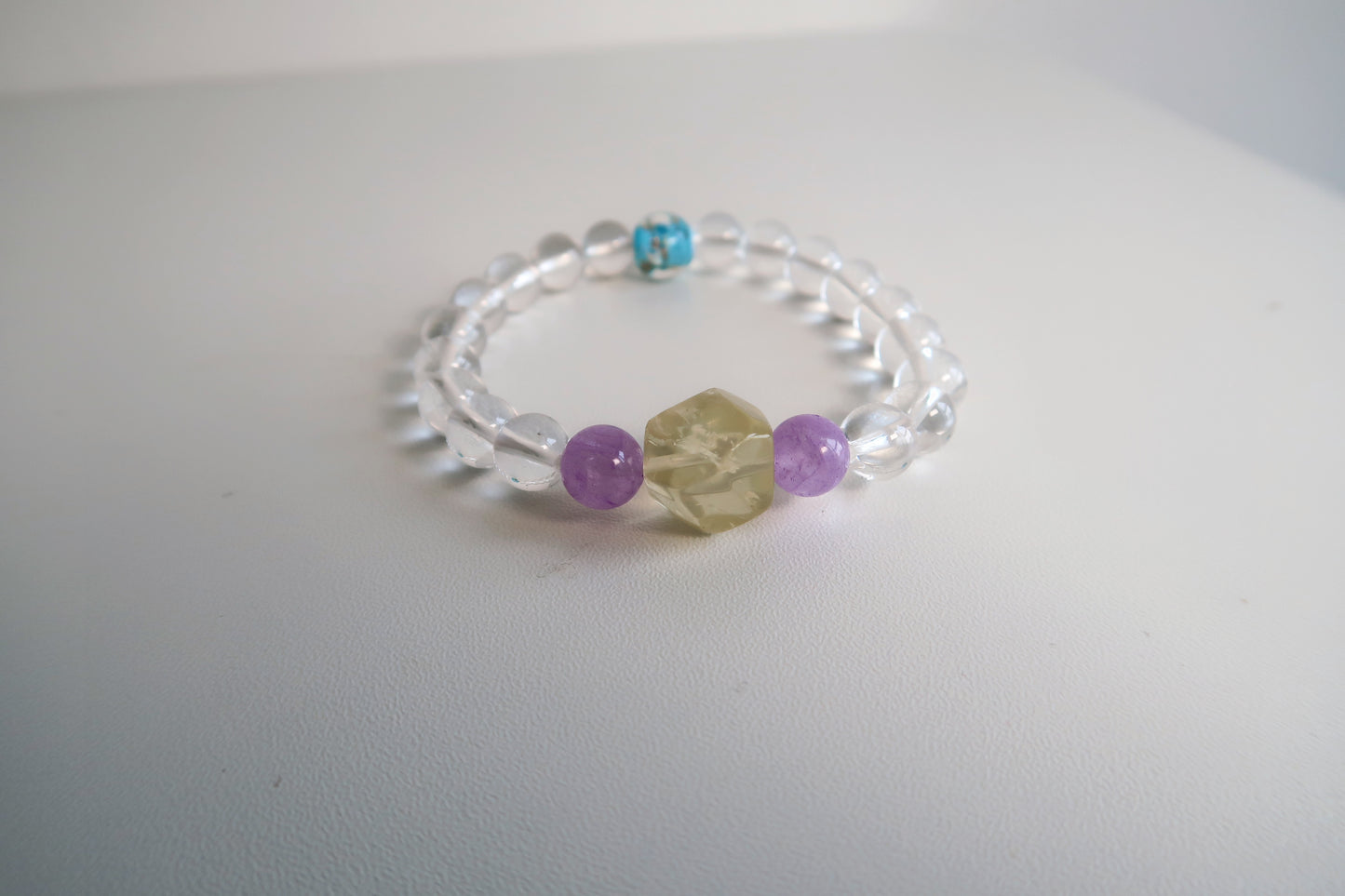 Natural Clear Quartz&Citrine Bracelet PROSPERITY•POSITIVE ENERGY• CREATIVITY
