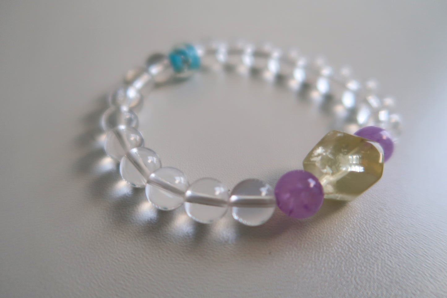 Natural Clear Quartz&Citrine Bracelet  PROSPERITY•POSITIVE ENERGY• CREATIVITY