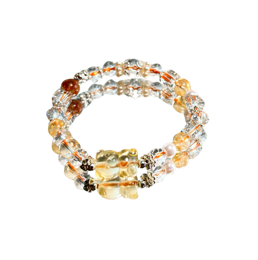 Sunshine Bear Citrine Bracelet WEALTH • HEALTH•ENHANCE CONFIDENCE